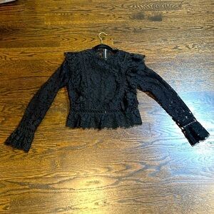 Storia Black Lace Top